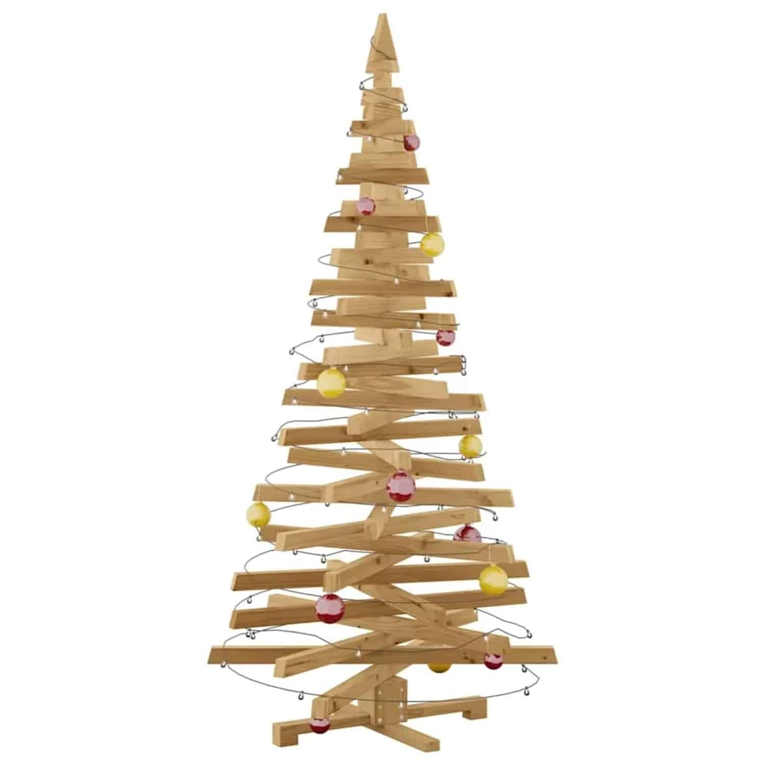 vidaXL Weihnachtsbäume mit Ständer Braun 180 cm Massivholz Kiefer 42016713