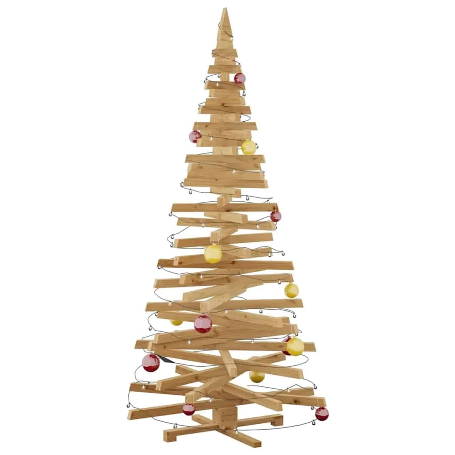 vidaXL Weihnachtsbäume mit Ständer Braun 210 cm Massivholz Kiefer 42016714