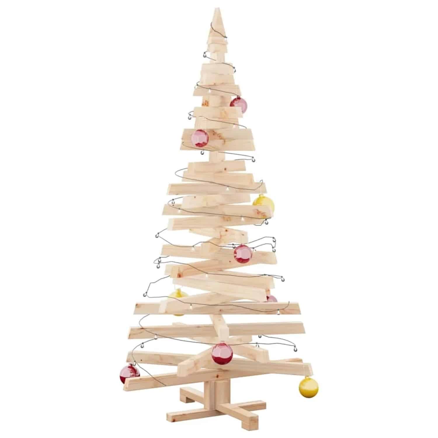 vidaXL Weihnachtsbäume mit Ständer Natur 150 cm Massivholz Kiefer 42016706