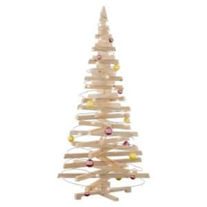 vidaXL Weihnachtsbäume mit Ständer Natur 180 cm Massivholz Kiefer 42016707