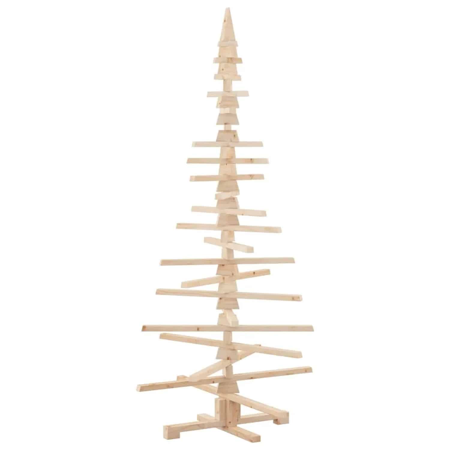 vidaXL Weihnachtsbaum Holz zum Schmücken 180 cm Massivholz Kiefer 4103972