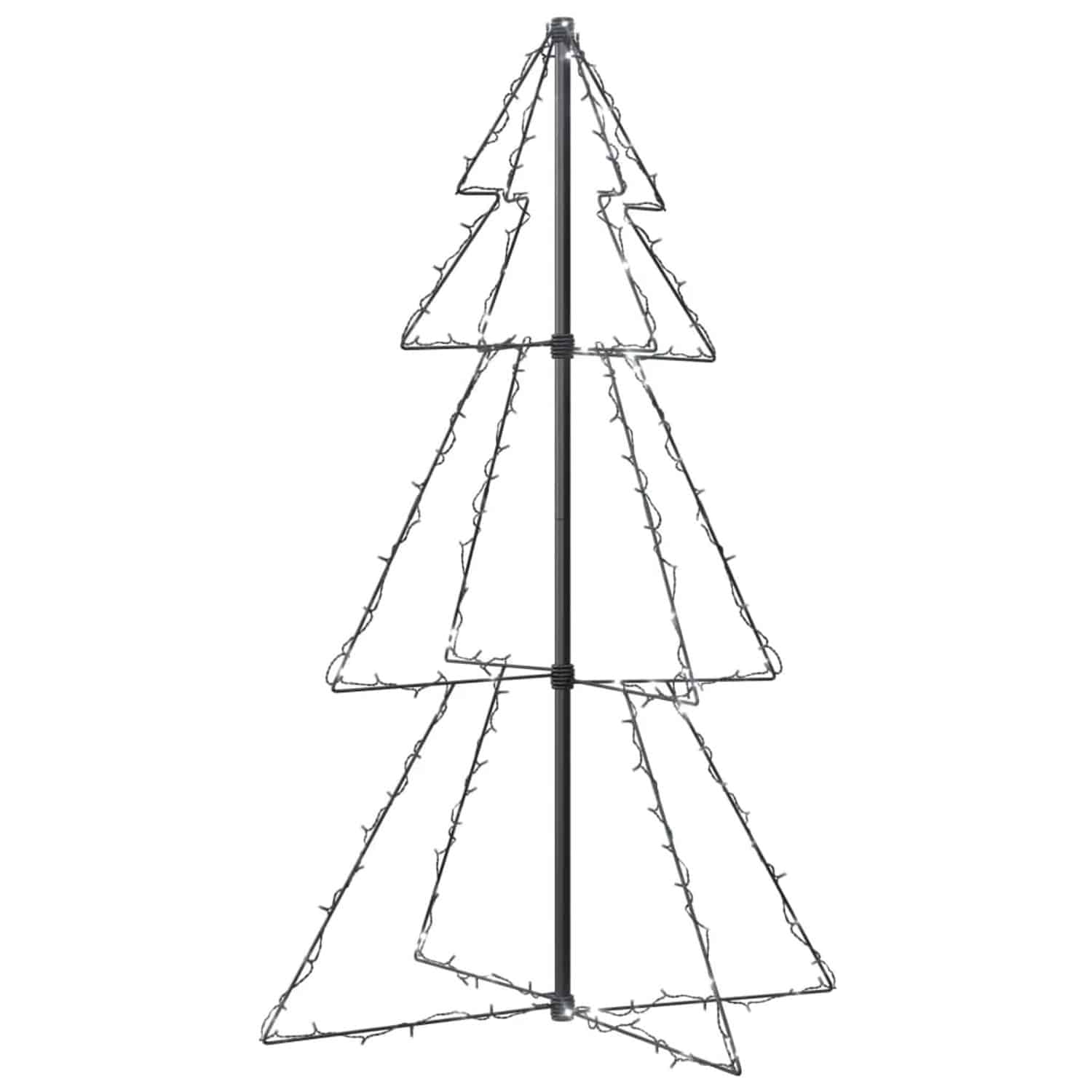 vidaXL Weihnachtsbaum Kegelform 160 LEDs Indoor Outdoor 78x120 cm Modell 1