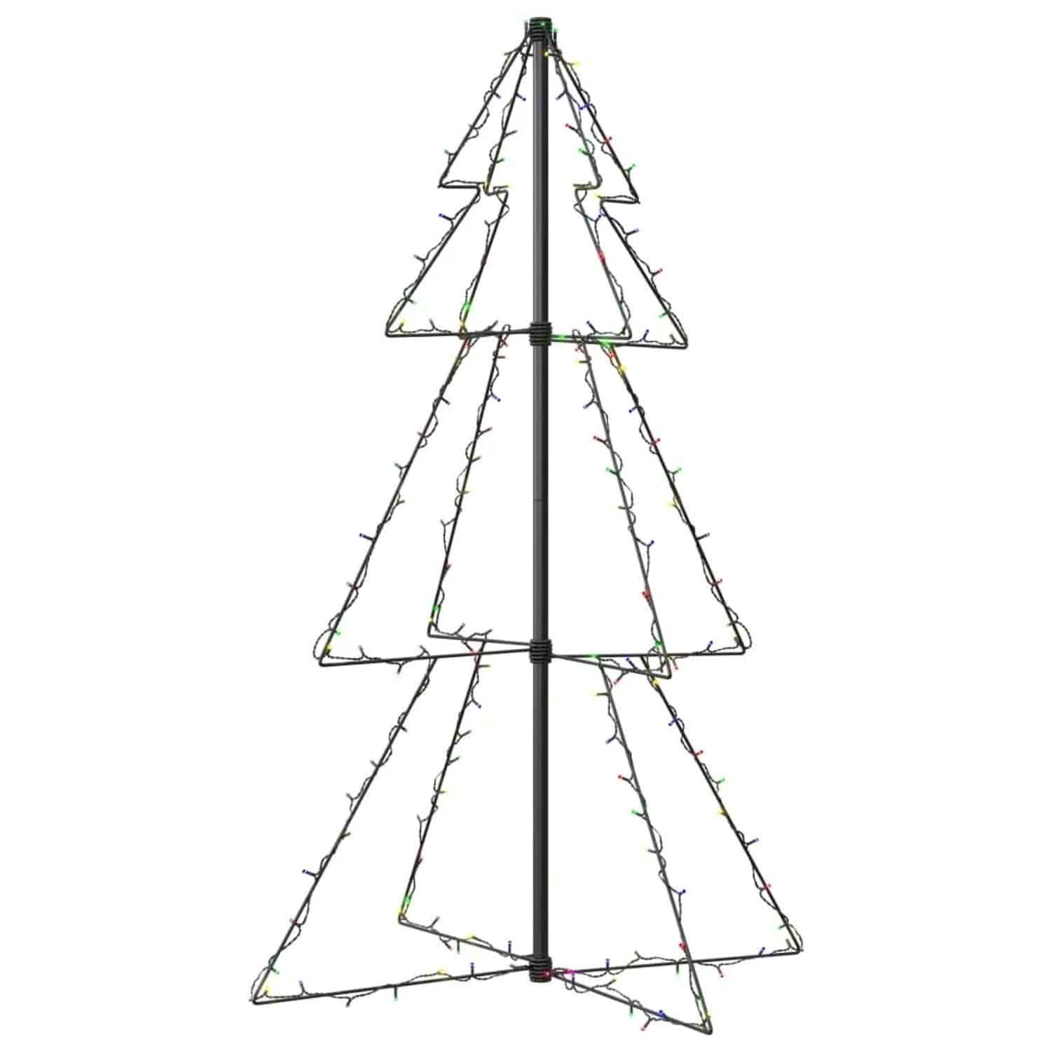 vidaXL Weihnachtsbaum Kegelform 160 LEDs Indoor Outdoor 78x120 cm Modell 3