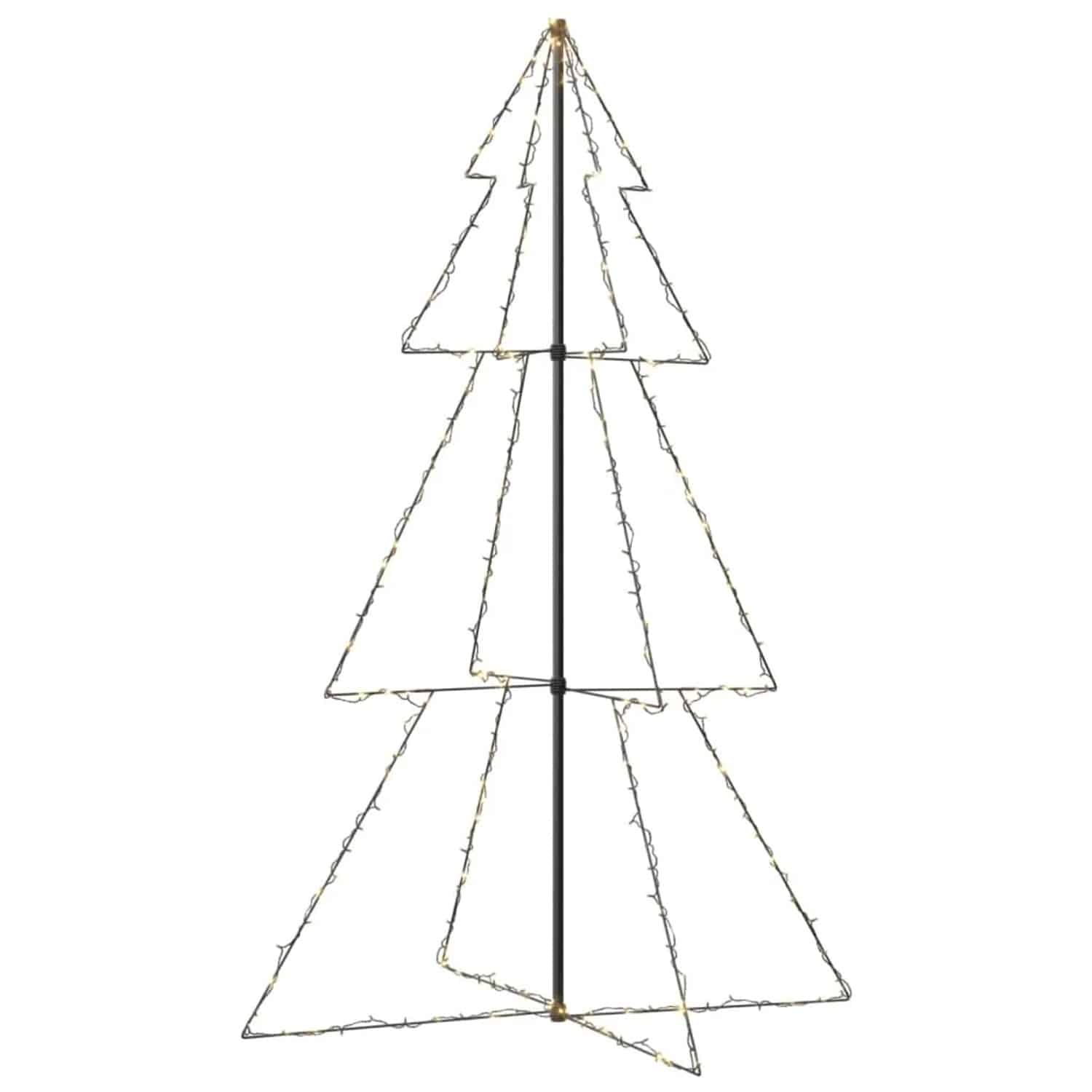 vidaXL Weihnachtsbaum Kegelform 240 LEDs Indoor und Outdoor 118x180 cm Modell 1