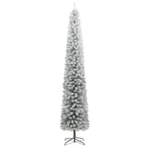 vidaXL Weihnachtsbaum Schlank mit Ständer Beschneit 270 cm PVC