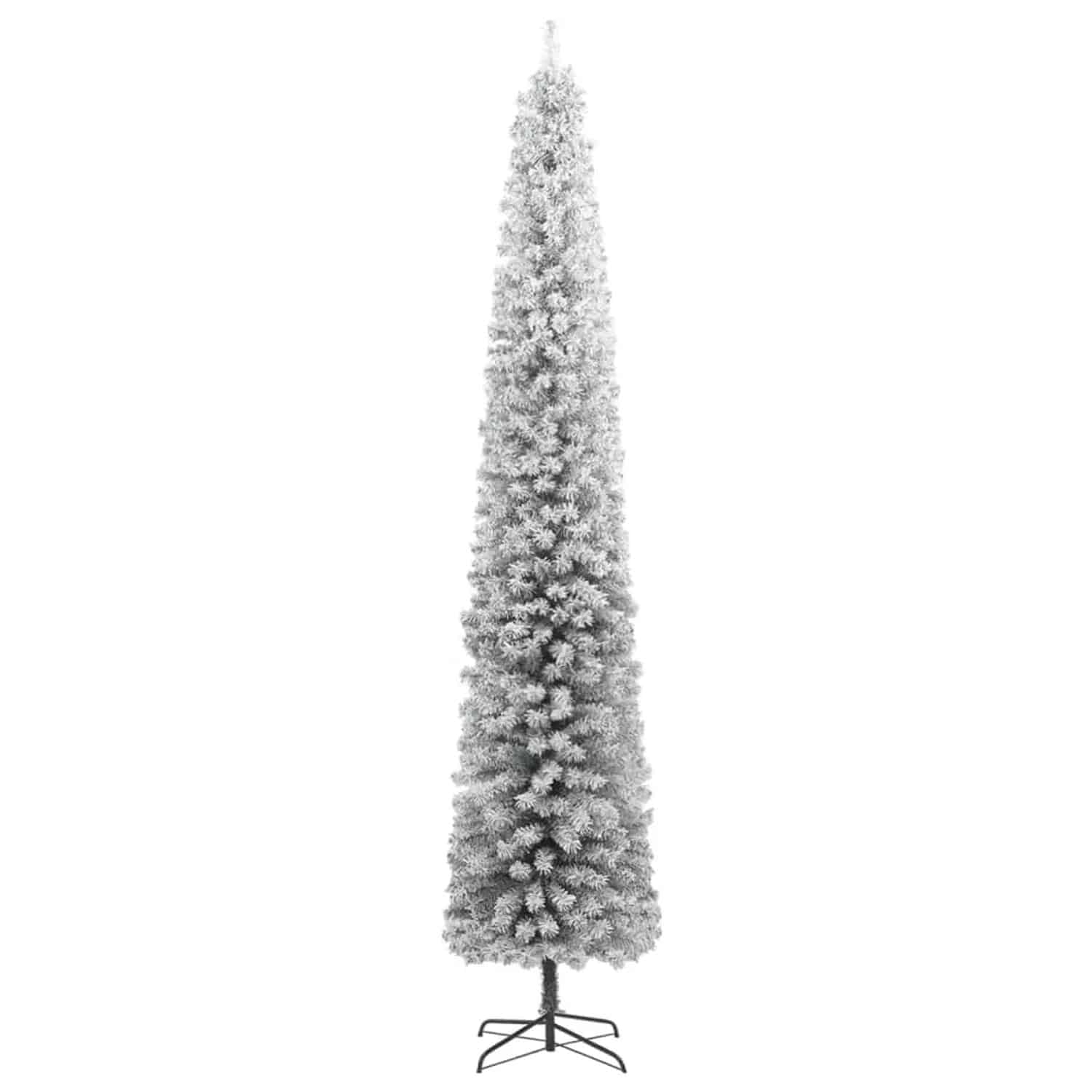 vidaXL Weihnachtsbaum Schlank mit Ständer Beschneit 300 cm PVC