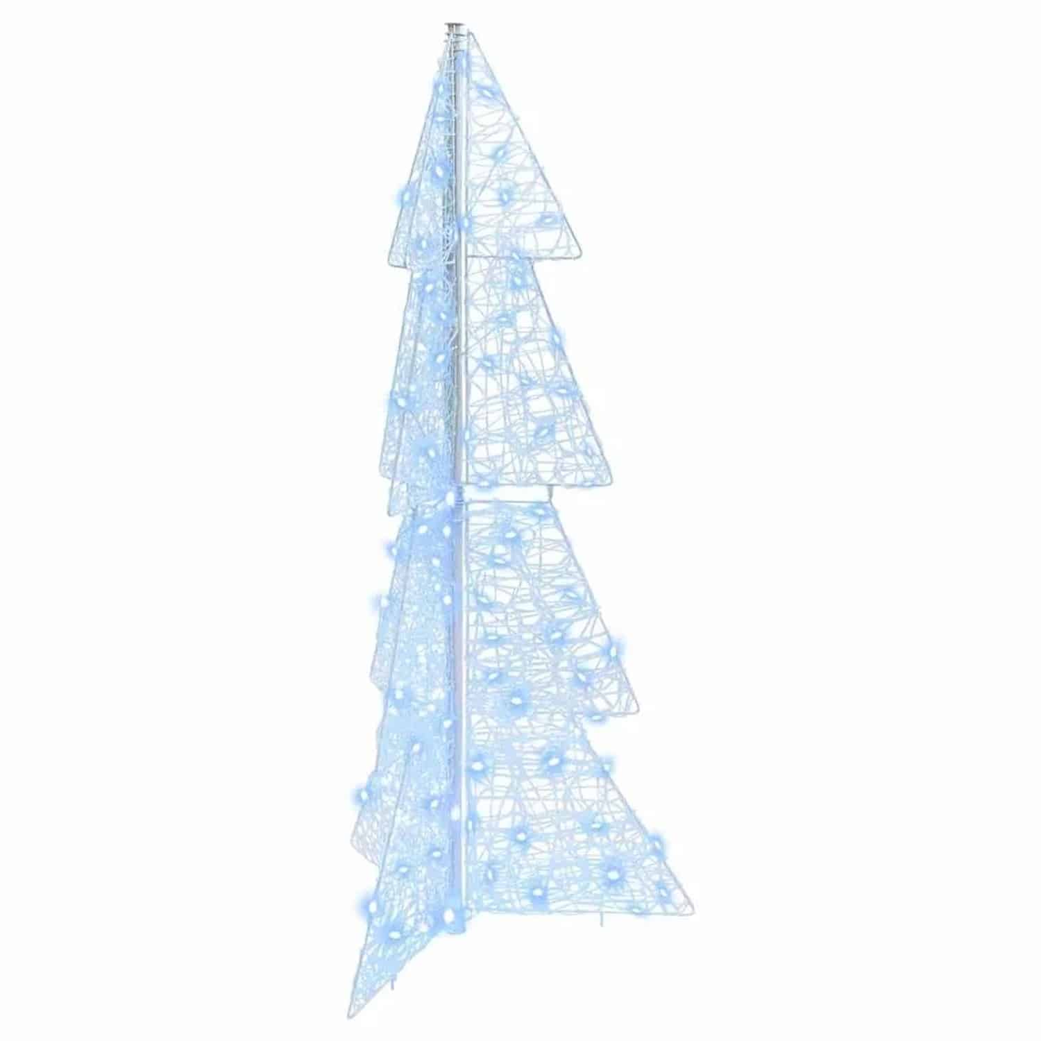 vidaXL Weihnachtsbaum mit 100 LEDs Kaltweiß 120 cm Acryl 42019203