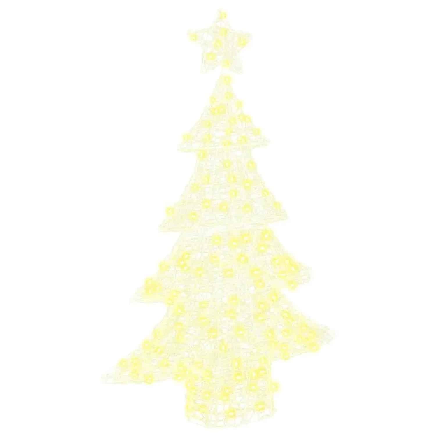 vidaXL Weihnachtsbaum mit 100 LEDs Warmweiß 120 cm Acryl 42018973