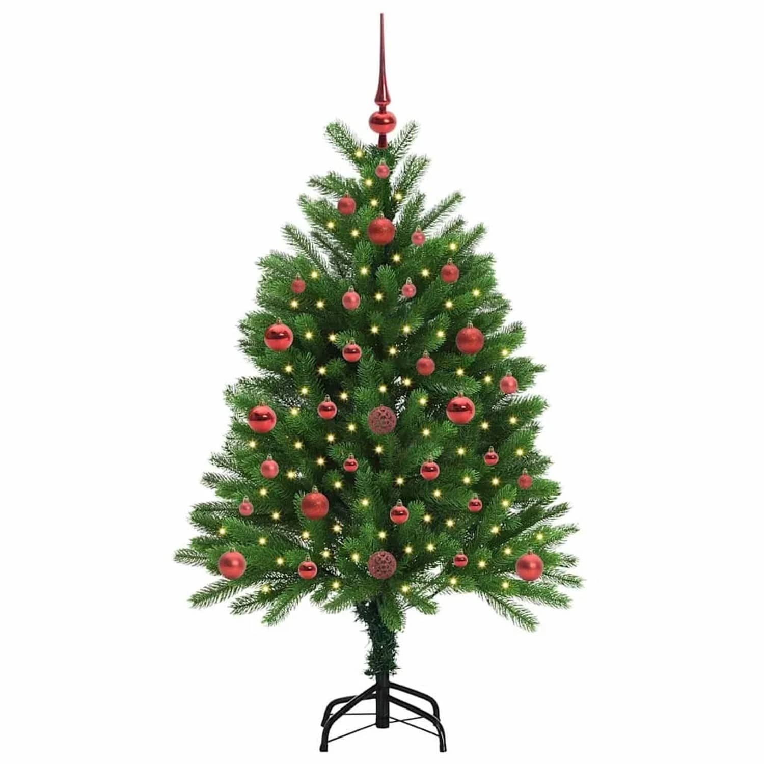 vidaXL Weihnachtsbaum mit 150 LEDs mit Ständer Grün 120 cm PE 3396309