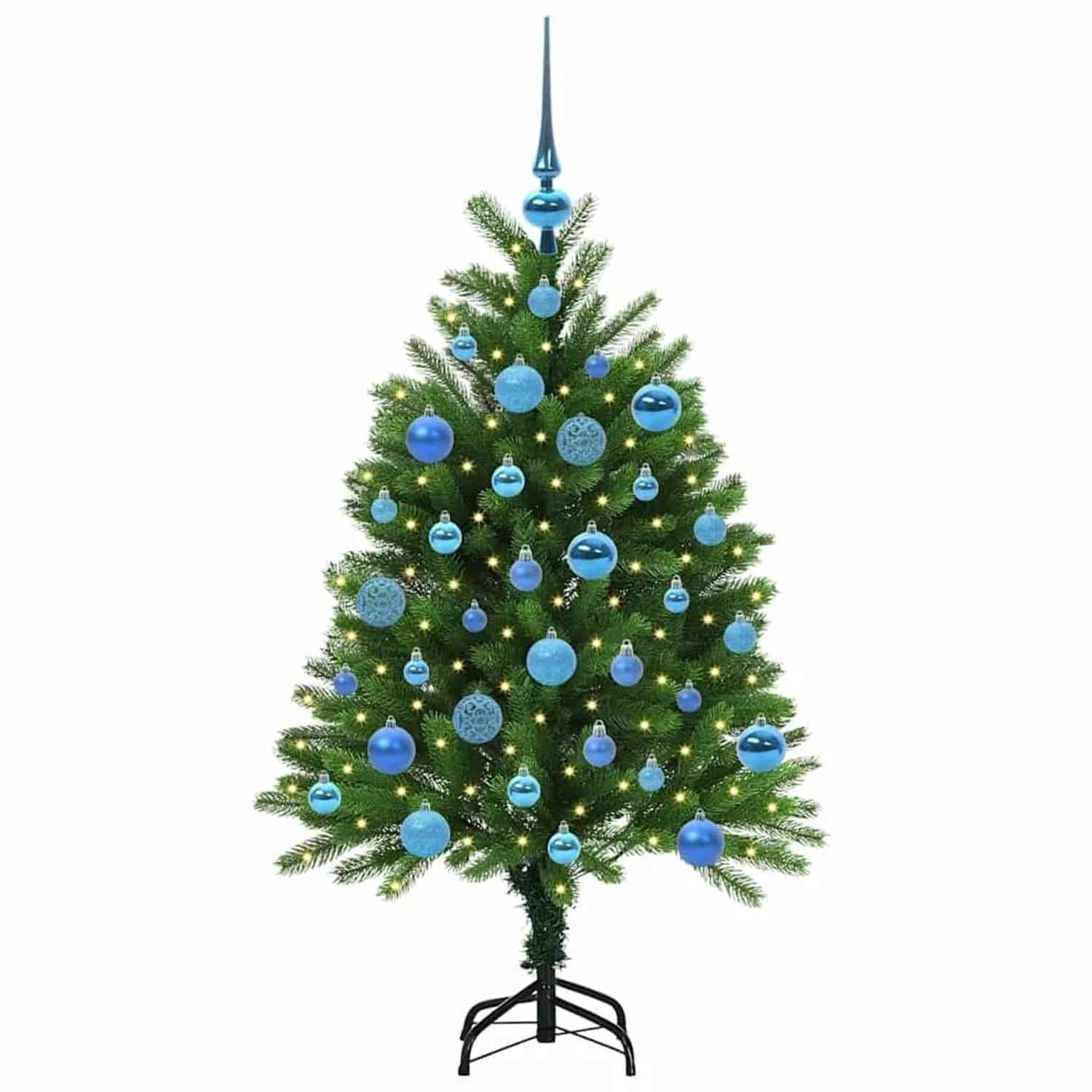 vidaXL Weihnachtsbaum mit 150 LEDs mit Ständer Grün 120 cm PE 3396316