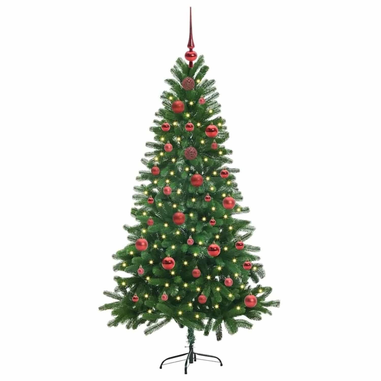 vidaXL Weihnachtsbaum mit 150 LEDs mit Ständer Grün 150 cm PE 3396318