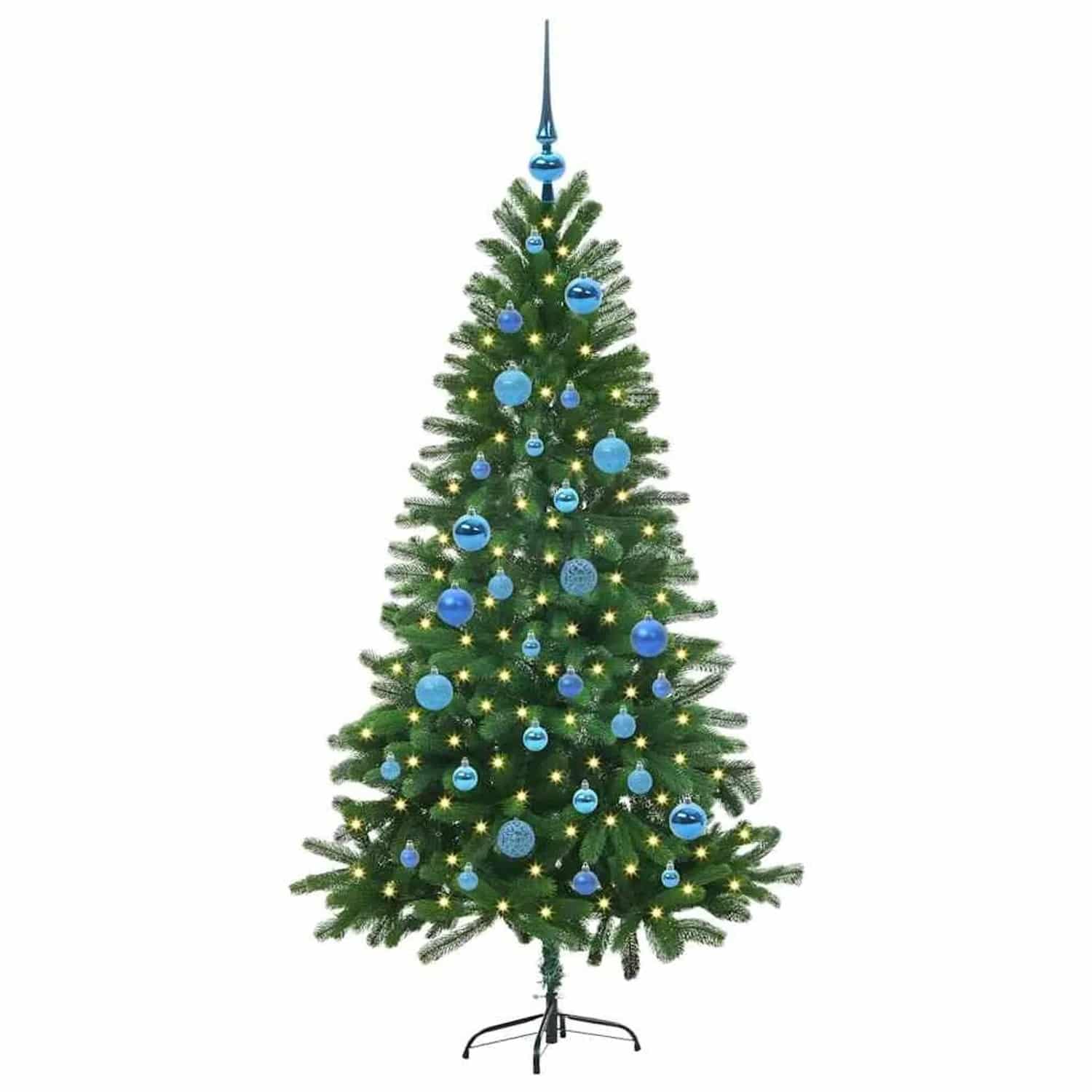 vidaXL Weihnachtsbaum mit 150 LEDs mit Ständer Grün 150 cm PE 3396325