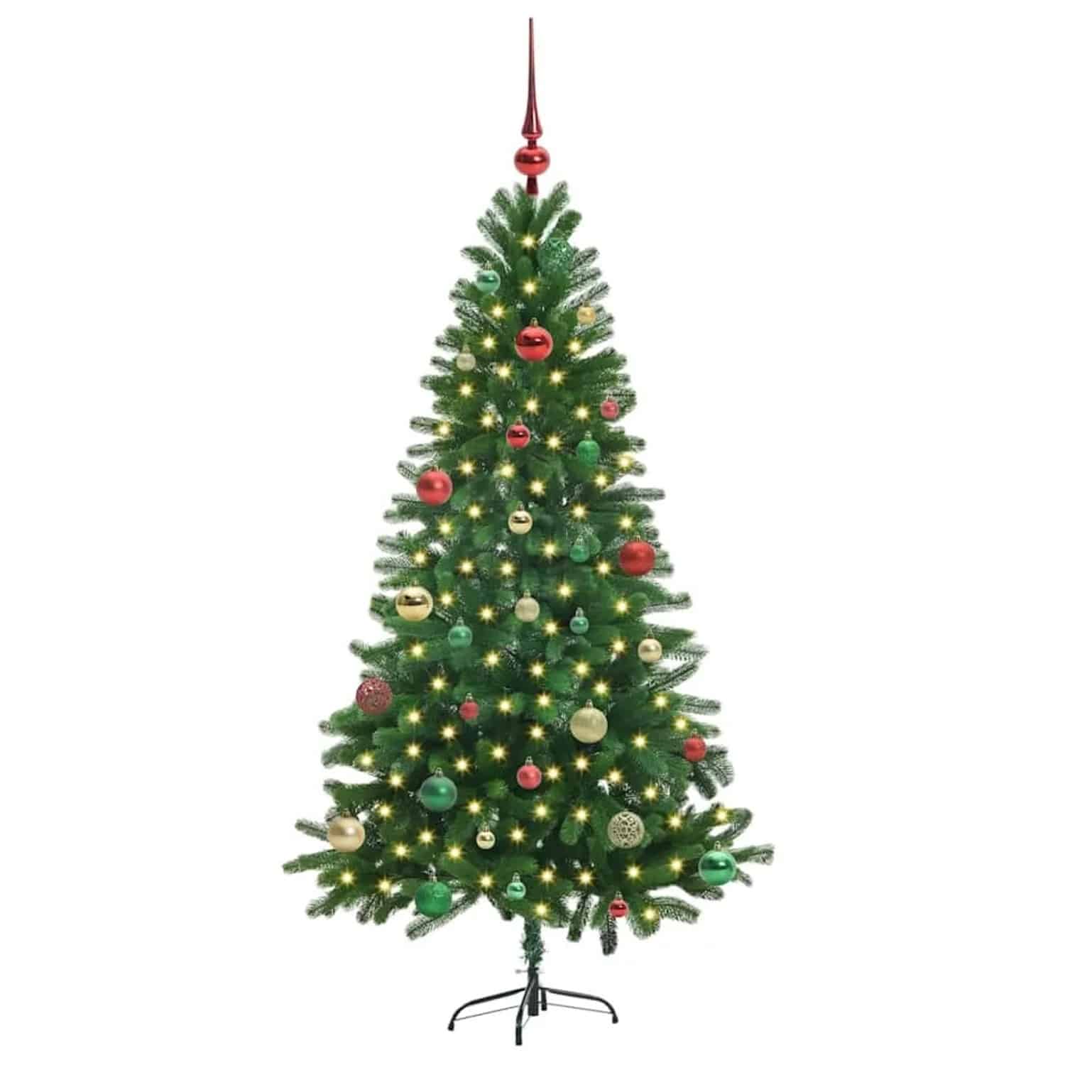 vidaXL Weihnachtsbaum mit 150 LEDs mit Ständer Grün 150 cm PE 3396326