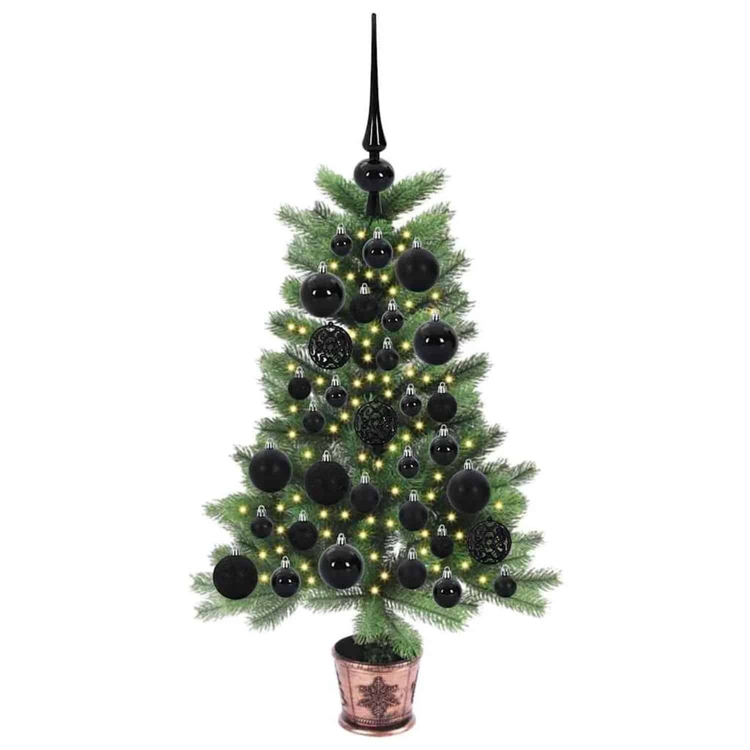 vidaXL Weihnachtsbaum mit 150 LEDs mit Ständer Grün 65 cm PE 3396292