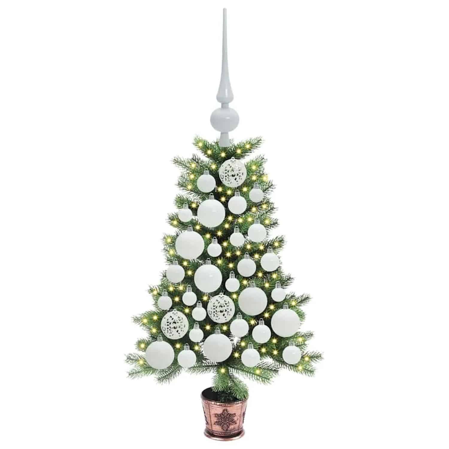 vidaXL Weihnachtsbaum mit 150 LEDs mit Ständer Grün 65 cm PE 3396294