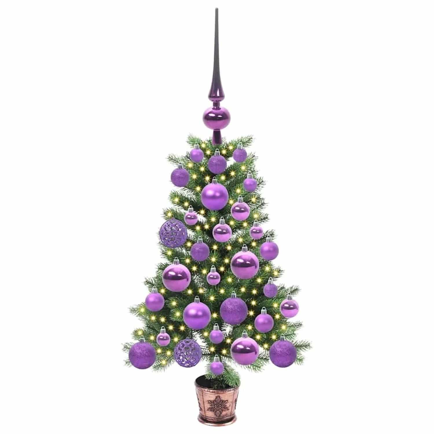 vidaXL Weihnachtsbaum mit 150 LEDs mit Ständer Grün 65 cm PE 3396297
