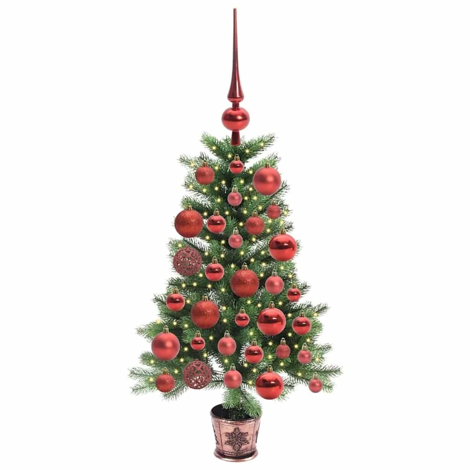 vidaXL Weihnachtsbaum mit 150 LEDs mit Ständer Grün 90 cm PE 3396300