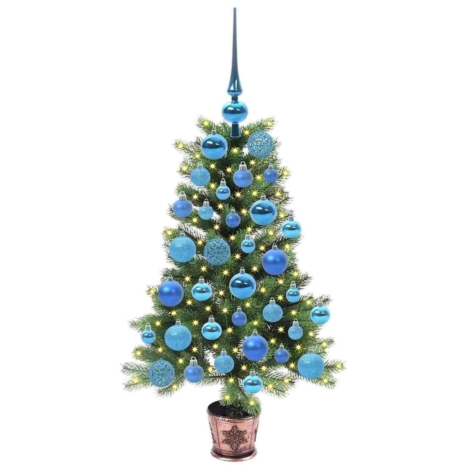 vidaXL Weihnachtsbaum mit 150 LEDs mit Ständer Grün 90 cm PE 3396307