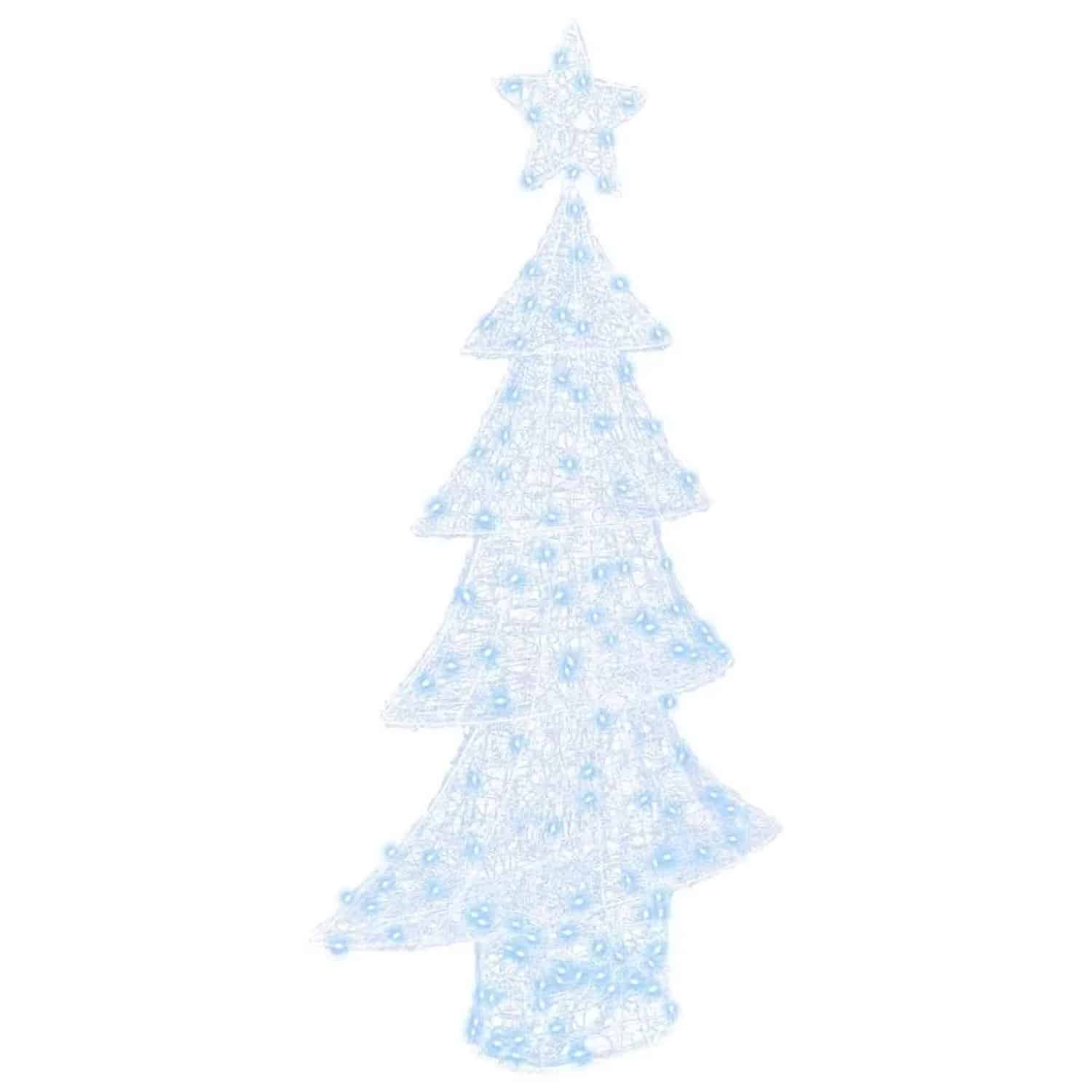 vidaXL Weihnachtsbaum mit 160 LEDs Kaltweiß 150 cm Acryl 42018978