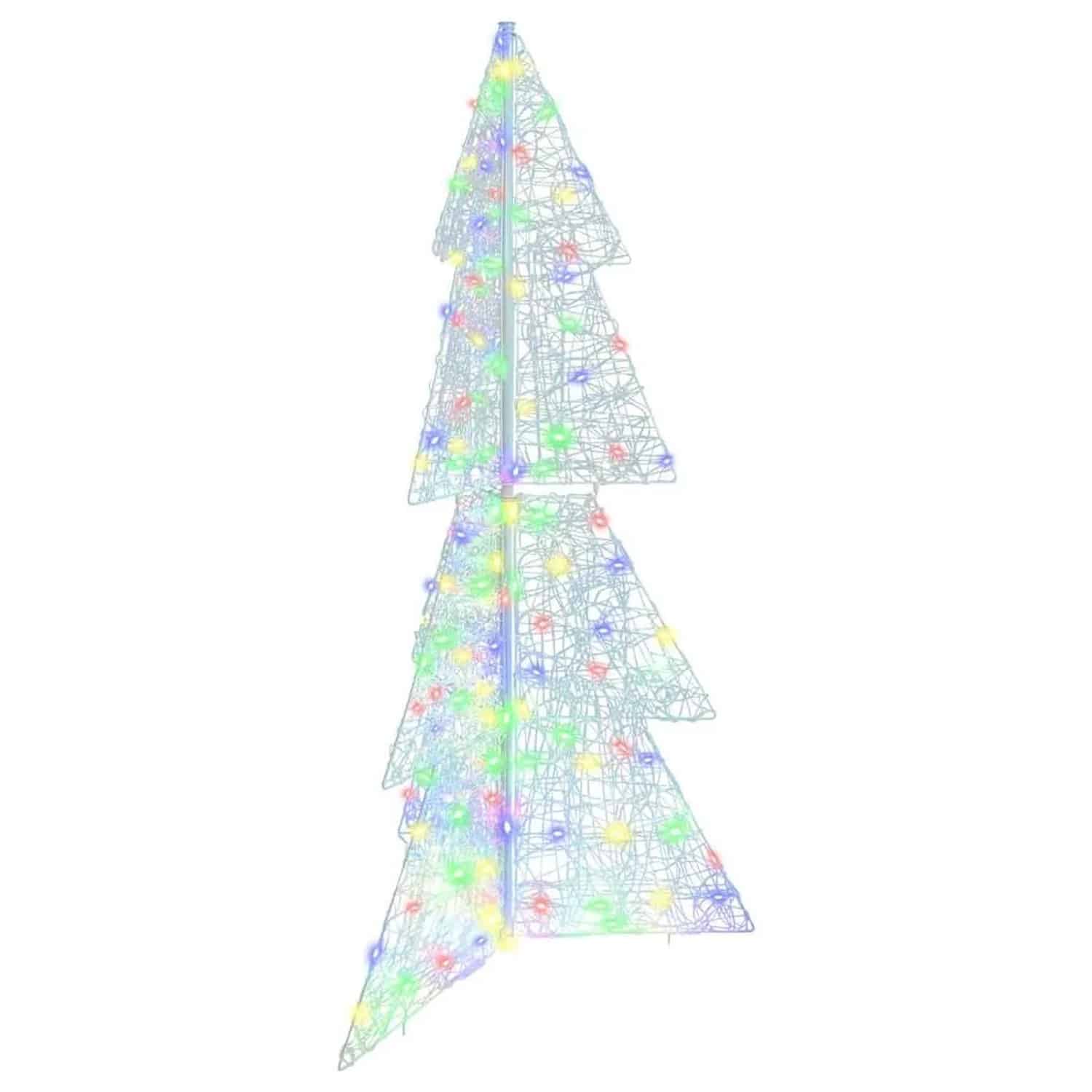 vidaXL Weihnachtsbaum mit 160 LEDs Mehrfarbig 150 cm Acryl 42019209