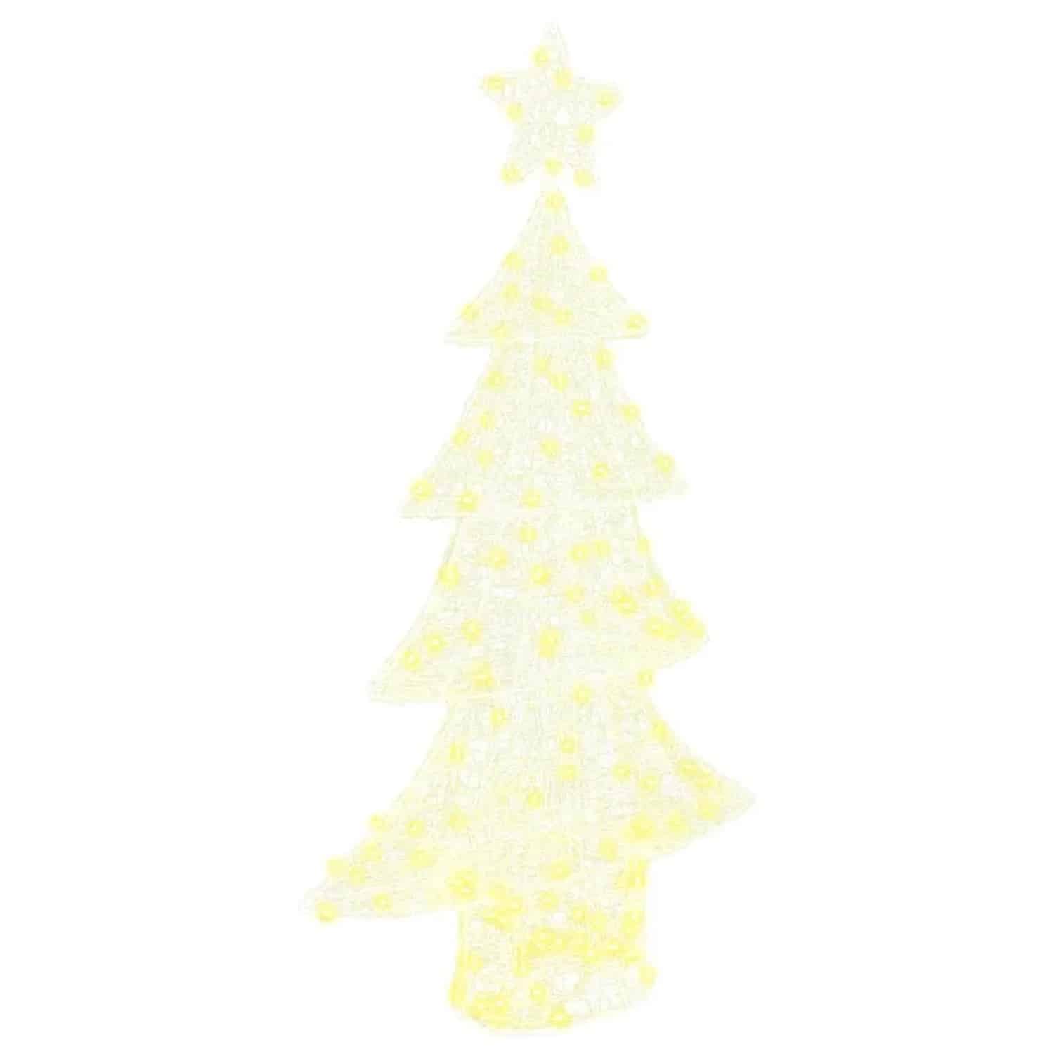 vidaXL Weihnachtsbaum mit 160 LEDs Warmweiß 150 cm Acryl 42018977