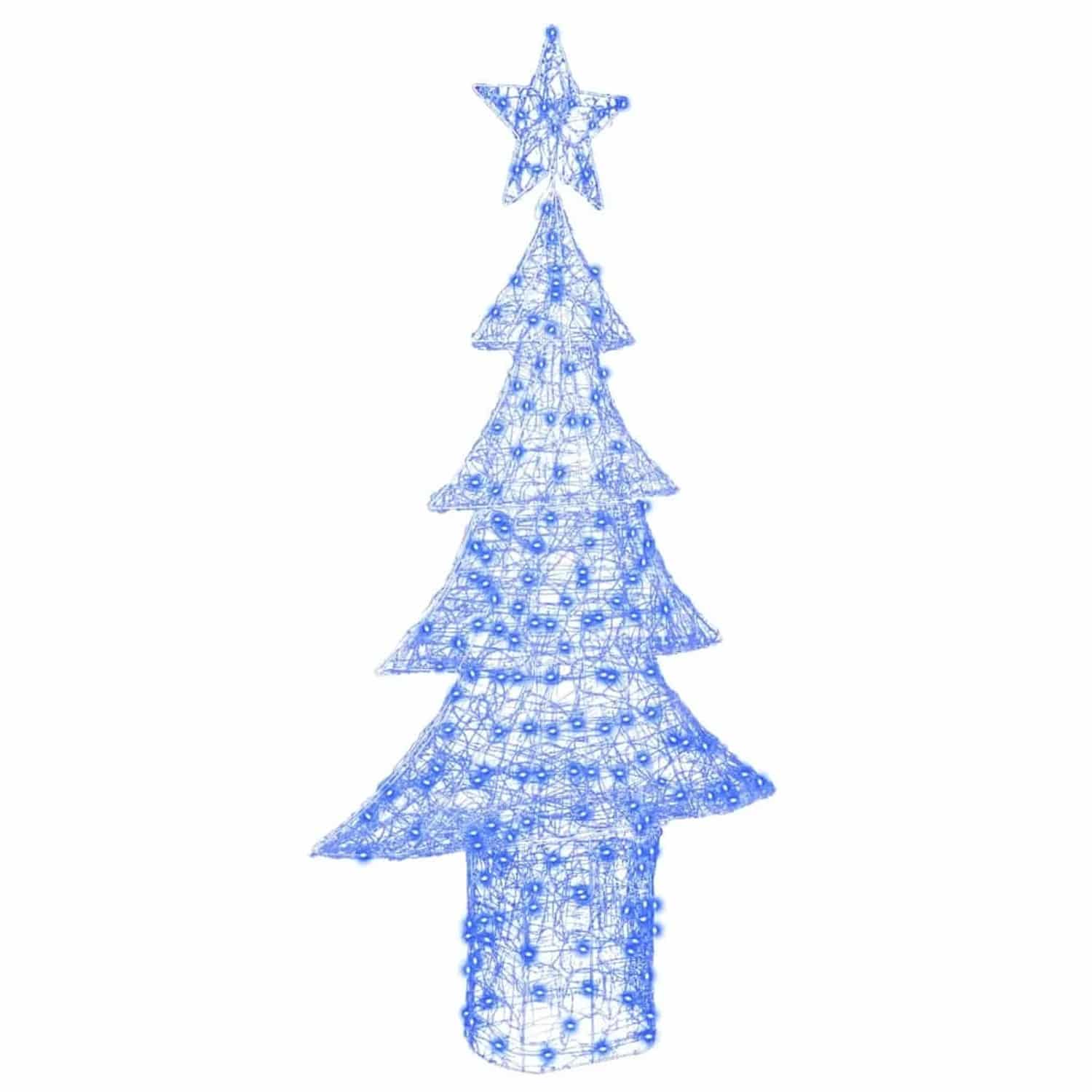 vidaXL Weihnachtsbaum mit 240 LEDs Blau 180 cm Acryl 42018983