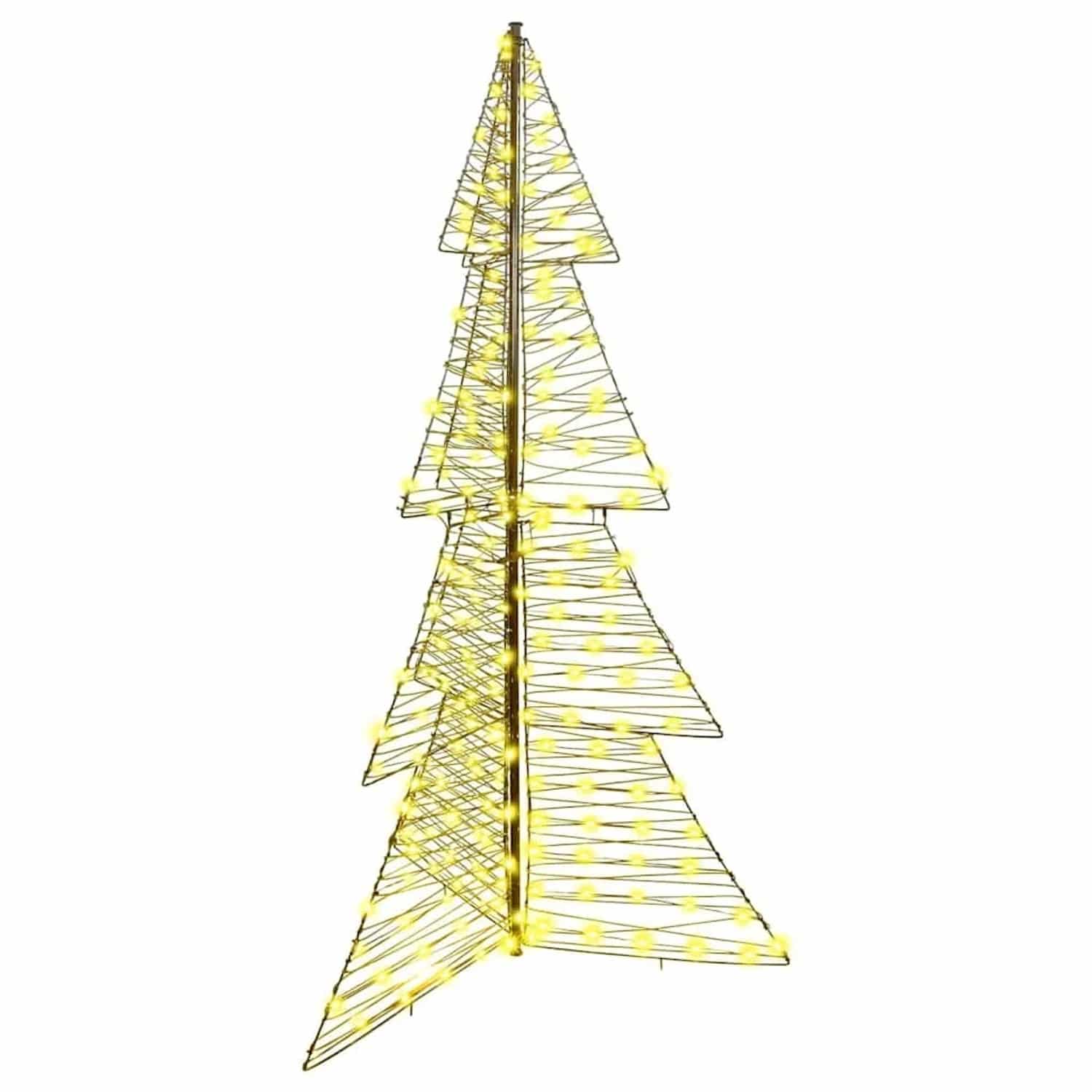 vidaXL Weihnachtsbaum mit 240 LEDs Warmweiß 180 cm Rattan 42019222