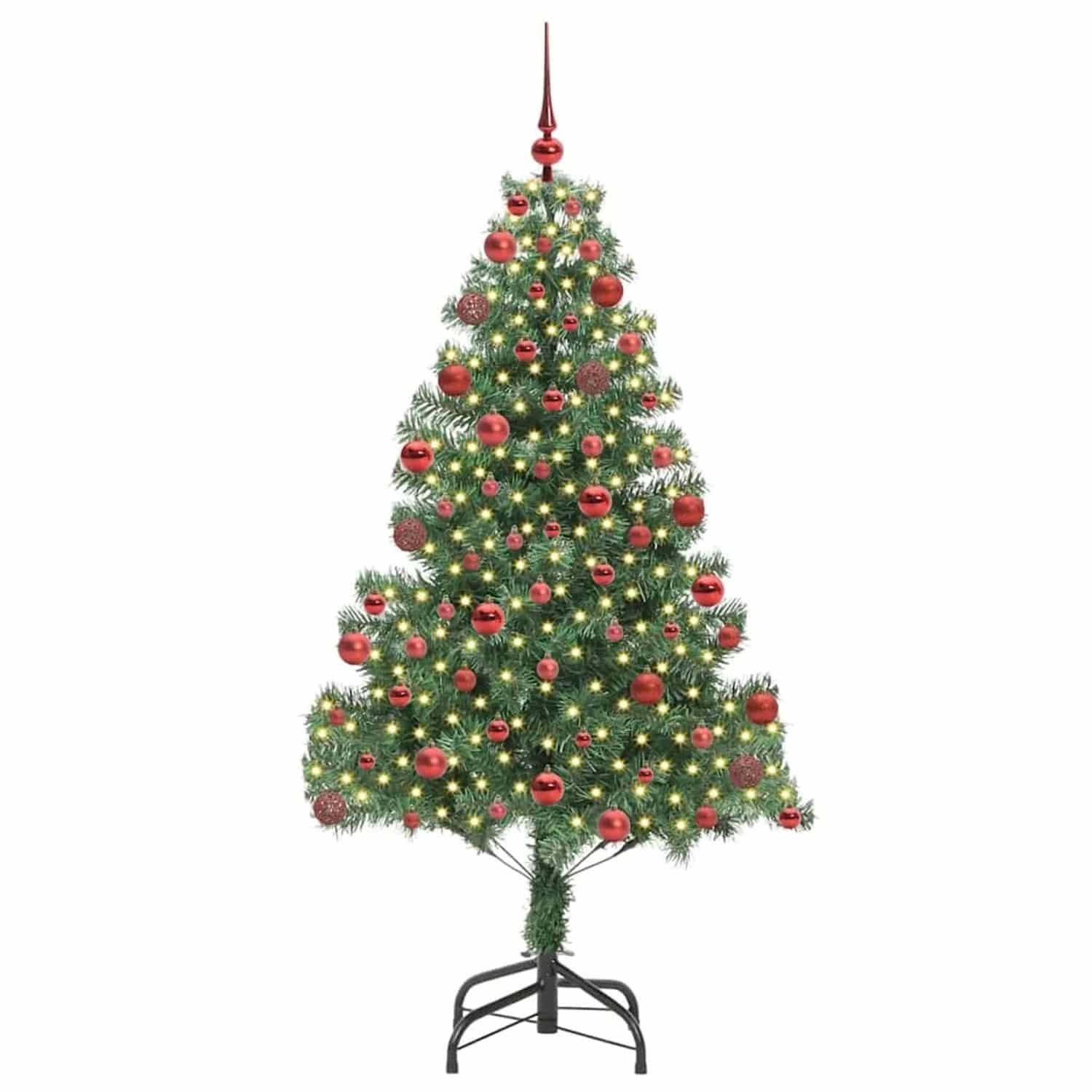 vidaXL Weihnachtsbaum mit 300 LEDs mit Ständer Grün 180 cm PVC 3396380