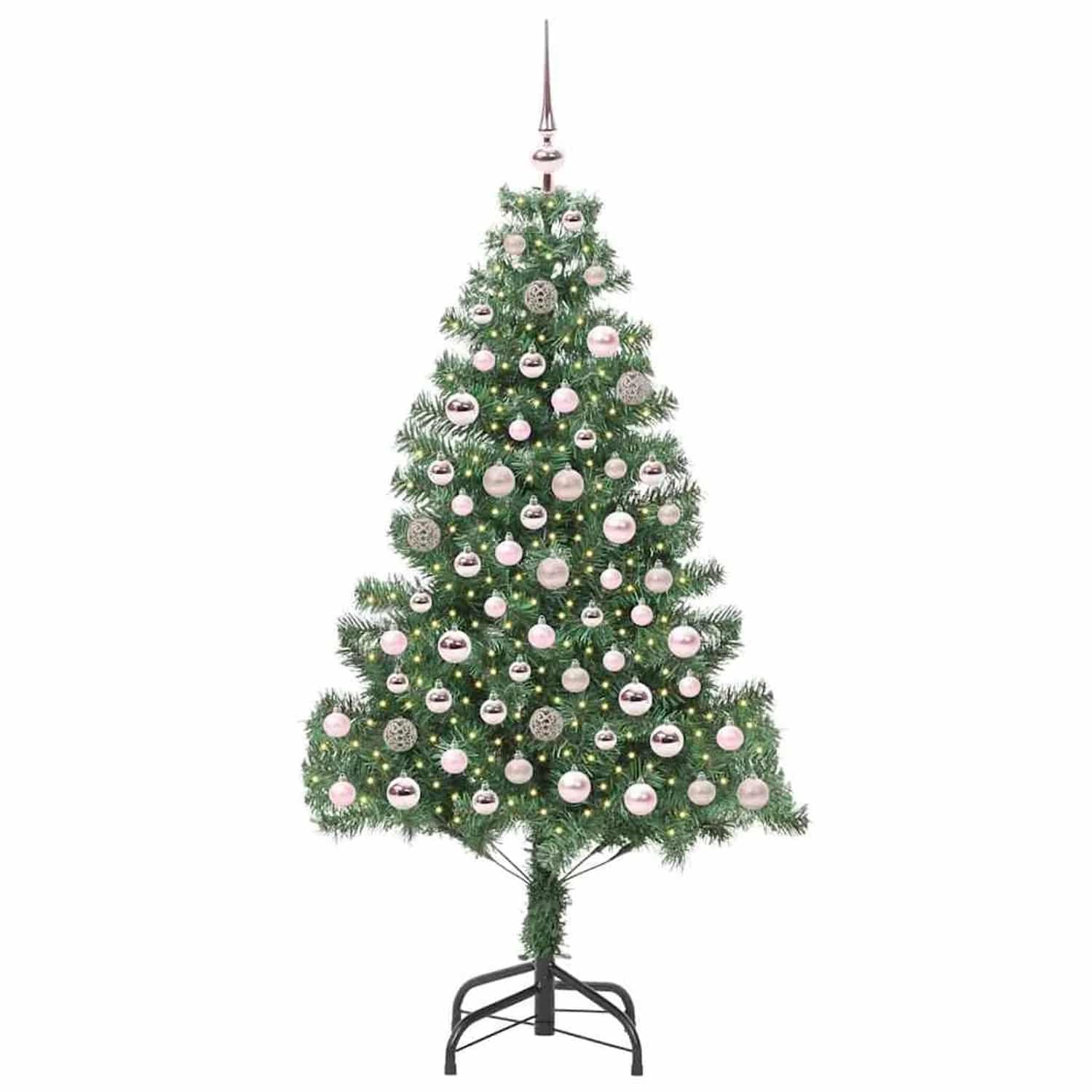 vidaXL Weihnachtsbaum mit 300 LEDs mit Ständer Grün 180 cm PVC 3396382