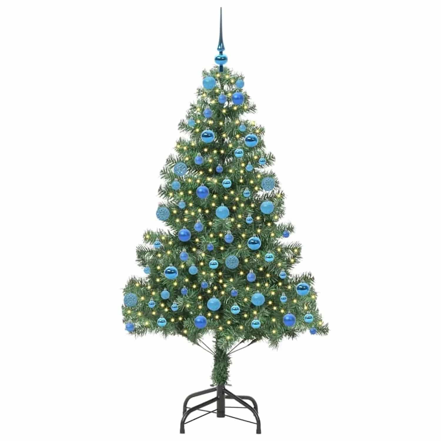 vidaXL Weihnachtsbaum mit 300 LEDs mit Ständer Grün 180 cm PVC 3396387