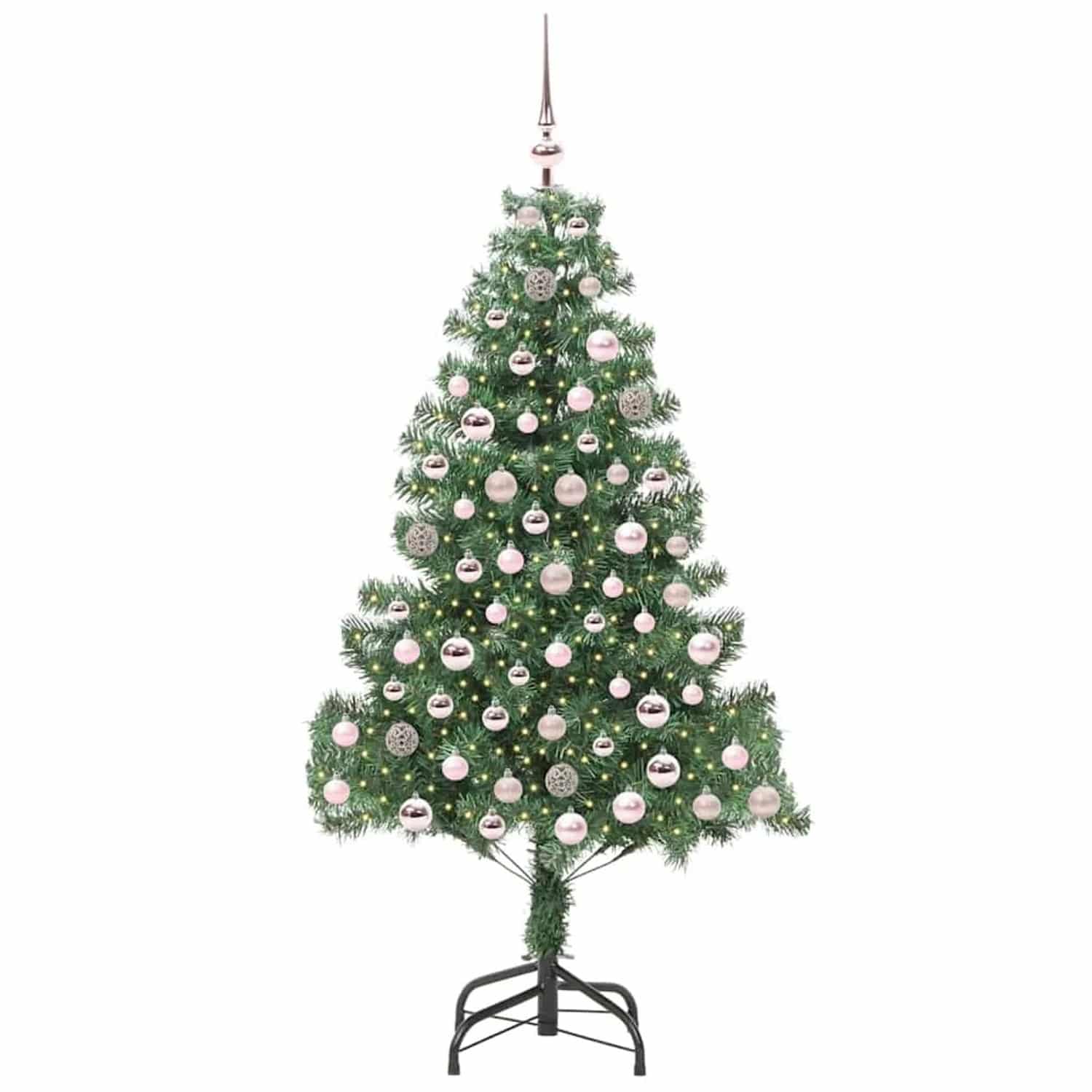 vidaXL Weihnachtsbaum mit 300 LEDs mit Ständer Grün 210 cm PVC 3396391