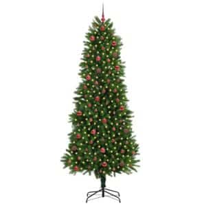 vidaXL Weihnachtsbaum mit 300 LEDs mit Ständer Grün 240 cm PE 3396349
