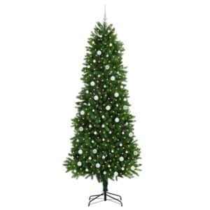 vidaXL Weihnachtsbaum mit 300 LEDs mit Ständer Grün 240 cm PE 3396352