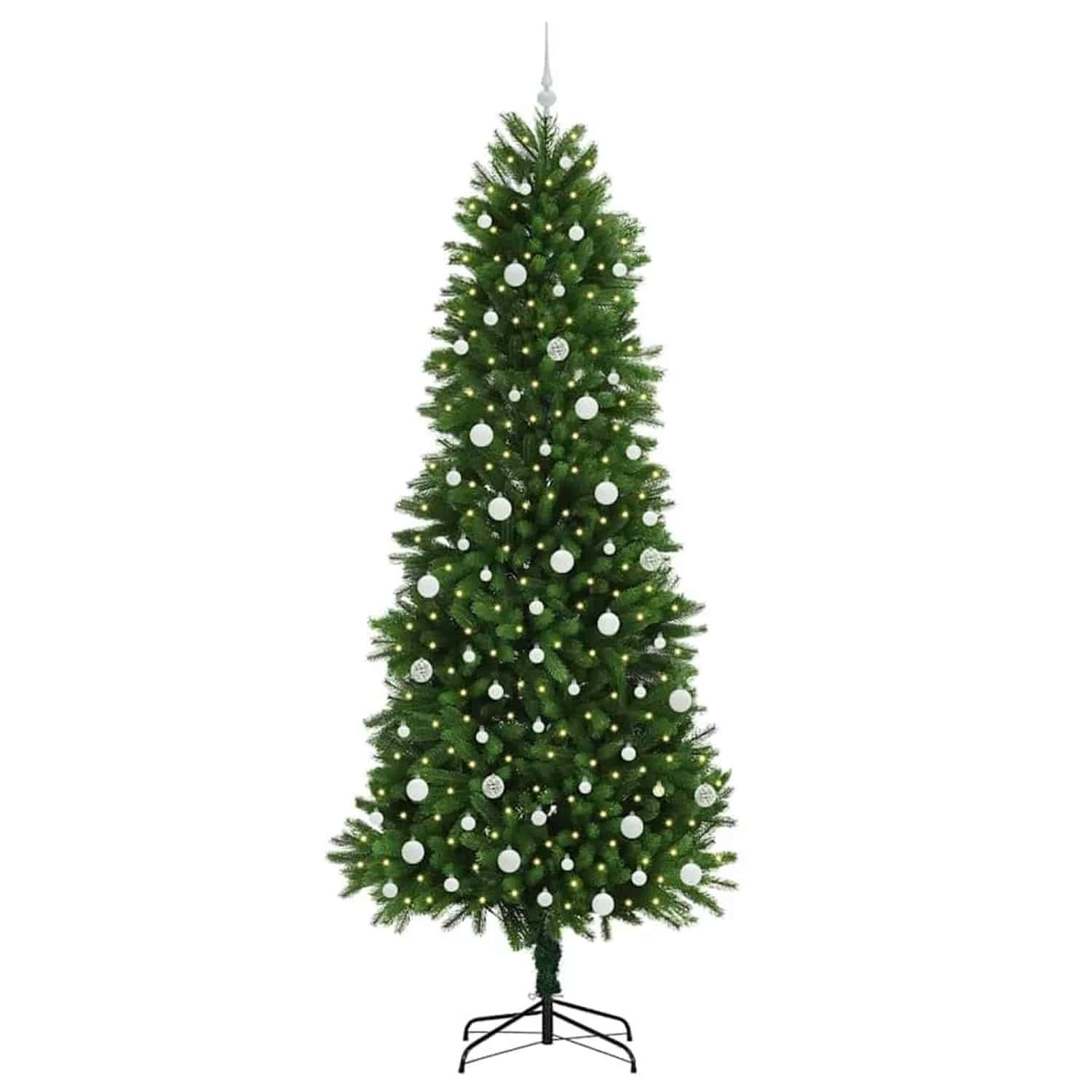 vidaXL Weihnachtsbaum mit 300 LEDs mit Ständer Grün 240 cm PE 3396352