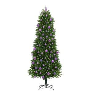 vidaXL Weihnachtsbaum mit 300 LEDs mit Ständer Grün 240 cm PE 3396355