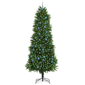 vidaXL Weihnachtsbaum mit 300 LEDs mit Ständer Grün 240 cm PE 3396356