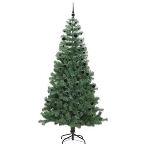 vidaXL Weihnachtsbaum mit 300 LEDs mit Ständer Grün 240 cm PVC 3396399