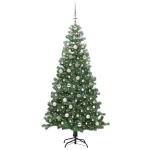 vidaXL Weihnachtsbaum mit 300 LEDs mit Ständer Grün 240 cm PVC 3396400