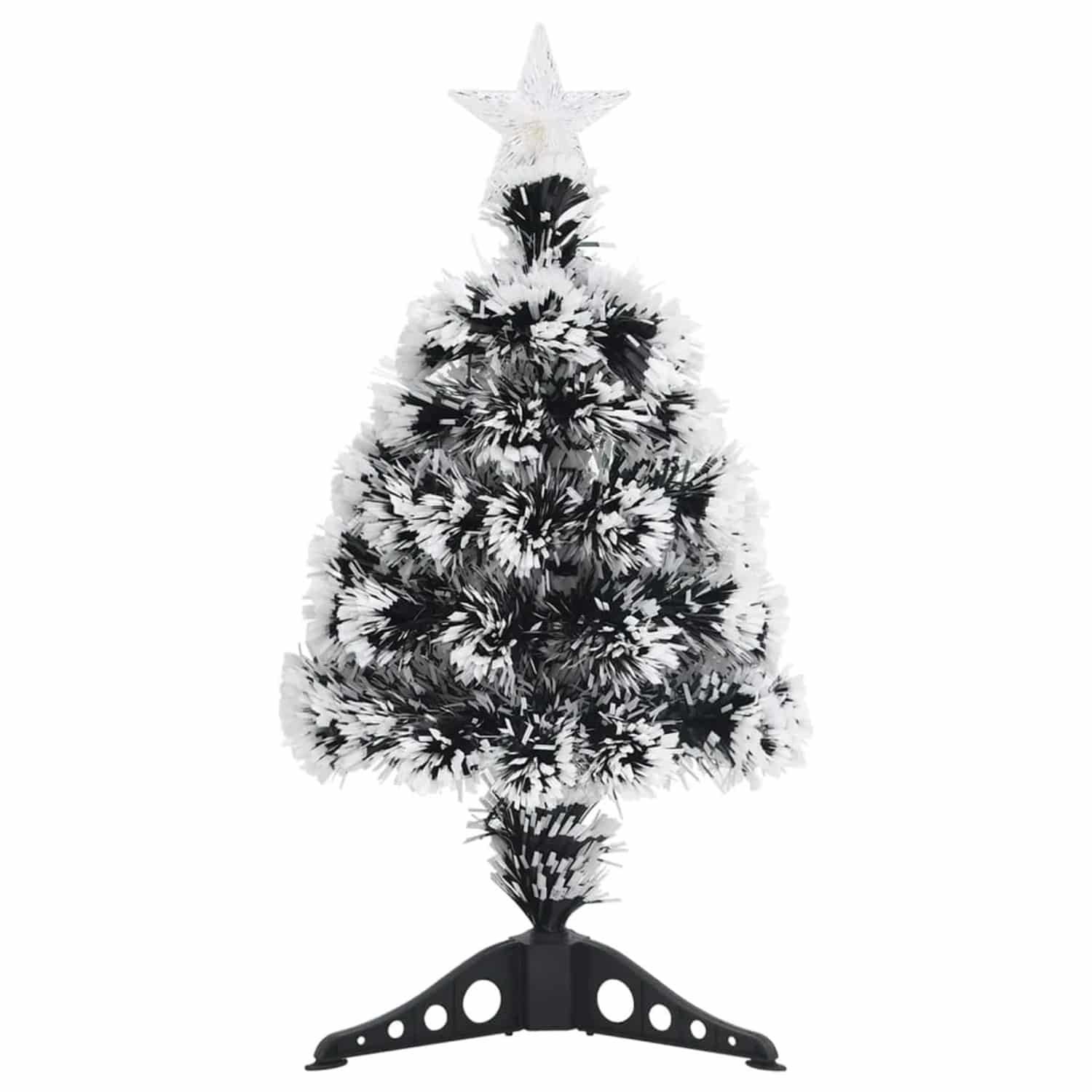 vidaXL Weihnachtsbaum mit Beleuchtung Grün und Weiß 64cm Glasfaser 328436