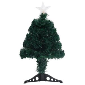 vidaXL Weihnachtsbaum mit Beleuchtung und Ständer 64 cm Glasfaser 328439