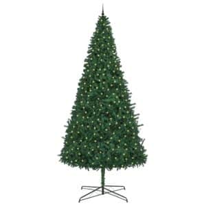 vidaXL Weihnachtsbaum mit Dekorativen Lichterketten Grün 400 cm PVC 3394817