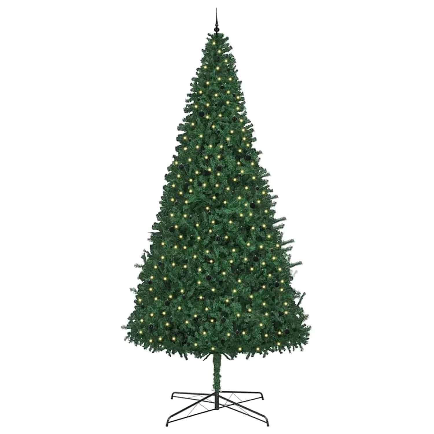 vidaXL Weihnachtsbaum mit Dekorativen Lichterketten Grün 400 cm PVC 3394817