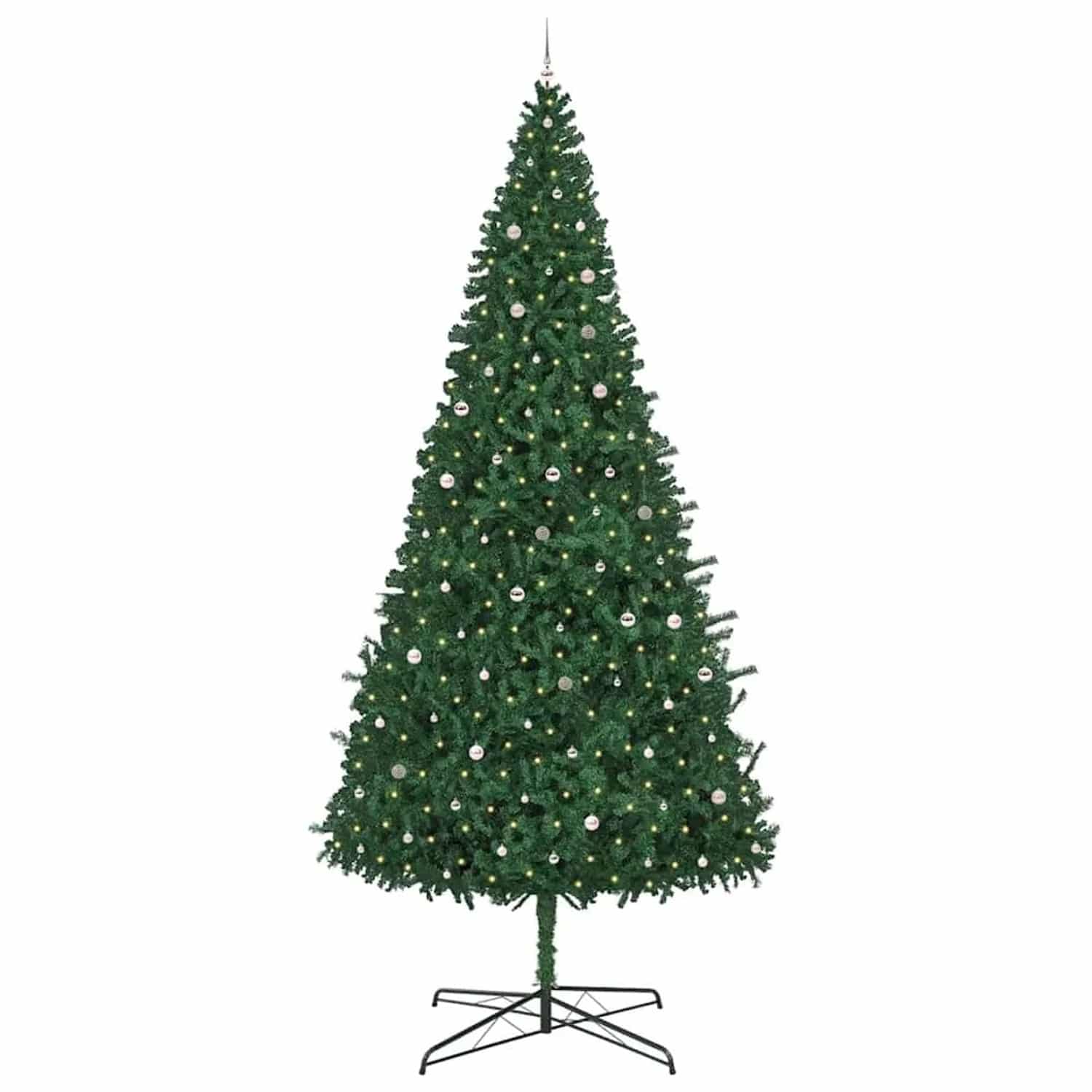 vidaXL Weihnachtsbaum mit Dekorativen Lichterketten Grün 400 cm PVC 3394818