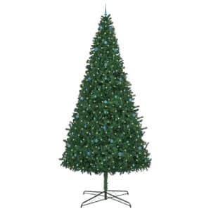 vidaXL Weihnachtsbaum mit Dekorativen Lichterketten Grün 400 cm PVC 3394823