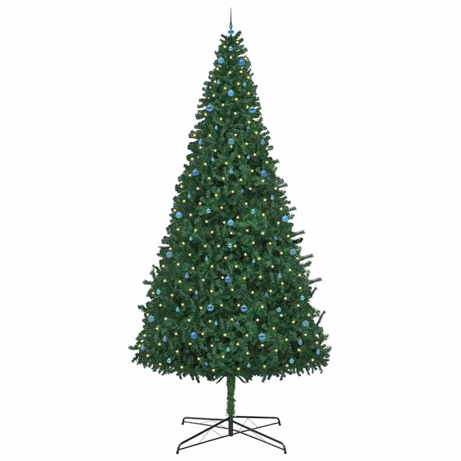 vidaXL Weihnachtsbaum mit Dekorativen Lichterketten Grün 400 cm PVC 3394823