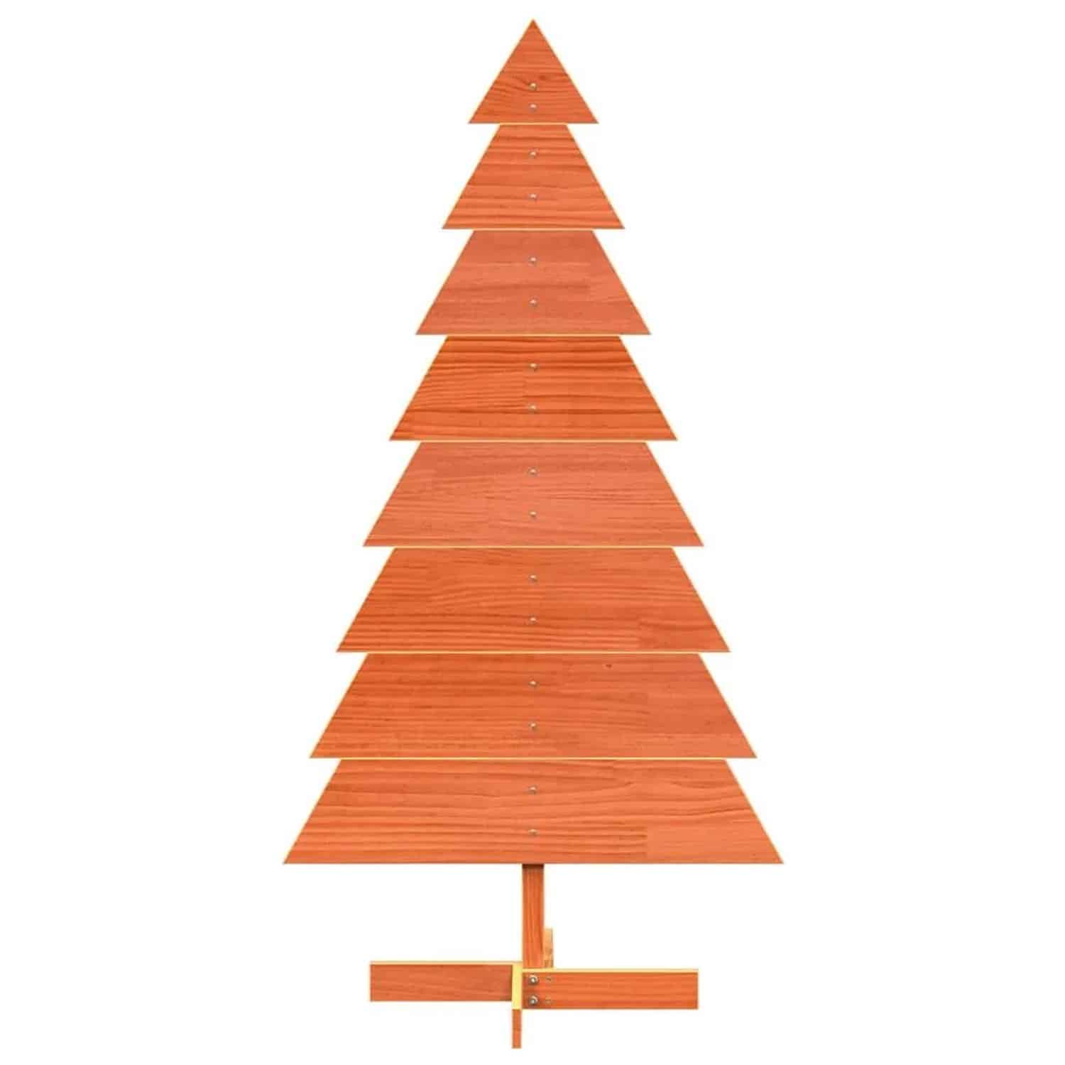 vidaXL Weihnachtsbaum zum Schmücken Wachsbraun 150cm Massivholz Kiefer 858194